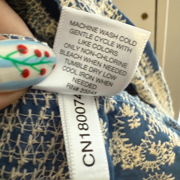 New York & Company Kimono Cardigan Women's XS Blue Rayon Open Front Crochet NWT - Picture 7 of 12